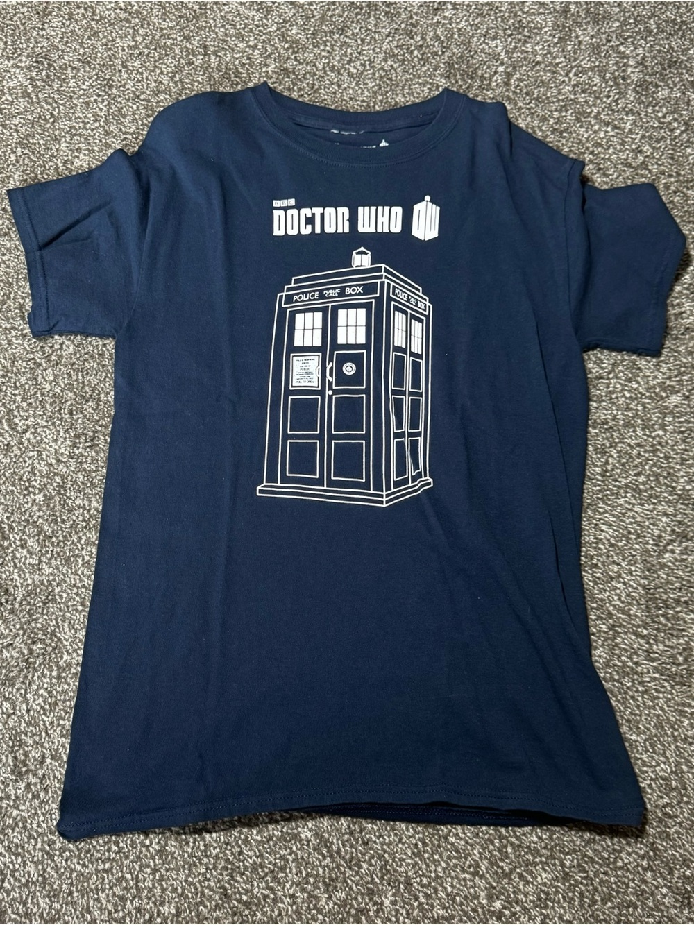 Doctor Who Navy TARDIS Graphic Tee